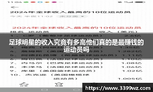 足球明星的收入究竟有多高他们真的是最赚钱的运动员吗